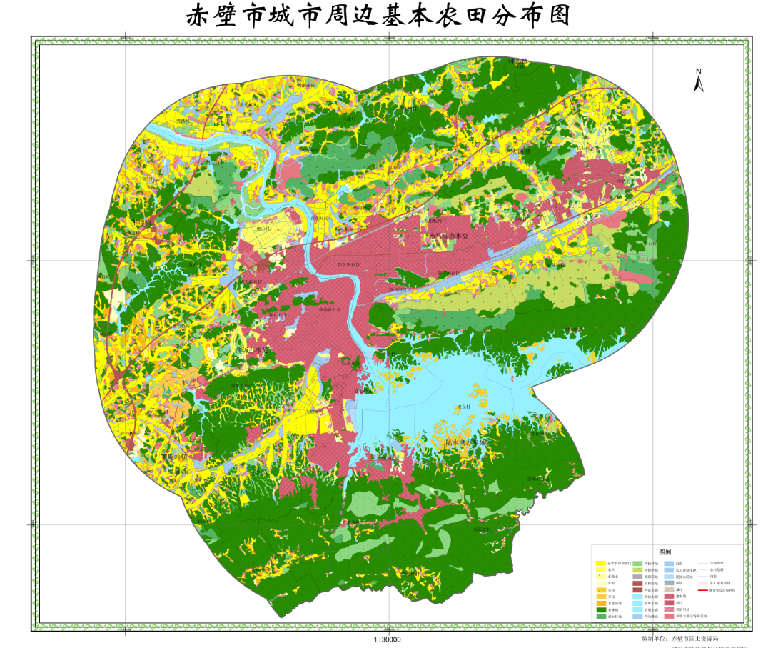 赤壁市永久基本农田划定成果图件公开